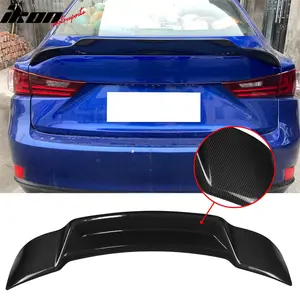 Trunk Spoiler for Lexus IS200t IS250 IS300 IS350 Sedan 2014-2020 R Style Carbon Fiber Print ABS