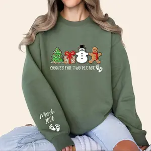 Pregnancy Christmas Sweatshirt, Custom Pregnancy Announcement Sweater,Maternity Christmas, Maternity Clothing ,Christmas Pregnancy Reveal