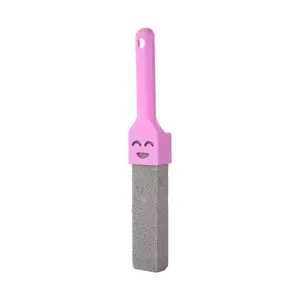 SleekHush Pumice Cleaner, Toilet Bowl Ring & Hard Water Stain Remover, Clear Floating Tool with Horse Barrel Brush Stone