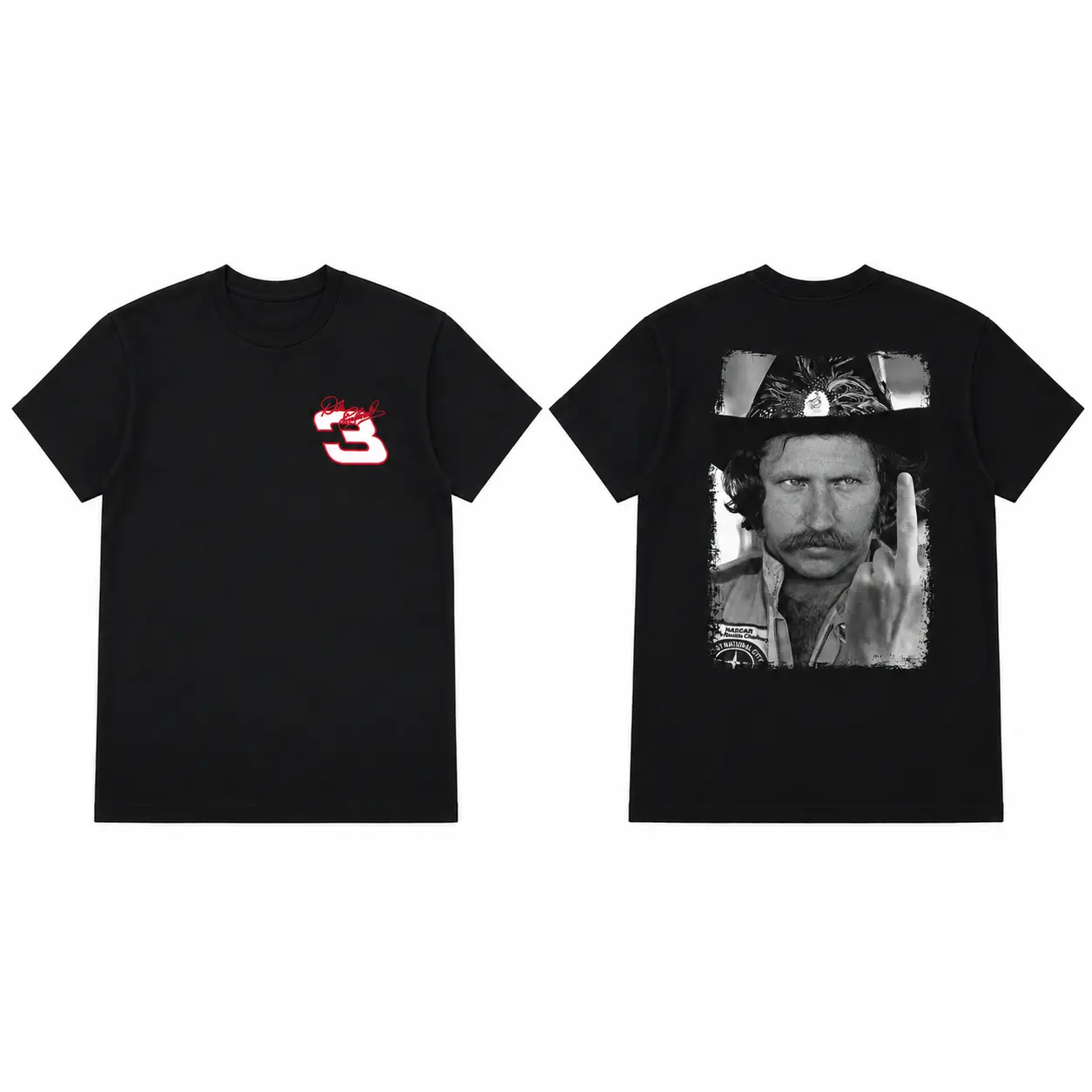 Dale Earnhardt Middle Finger Style Unisex T-shirt, Racing Middle Finger shirt, Racing Fan TShirt, Nascar Tee , Car racing Gift For Fans, MADE IN USA