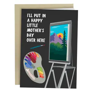 Cute Mother’s Day Cards - Mother's Day Cards for Mom - 5x7 Inch Individual Greeting Card with Kraft Envelope