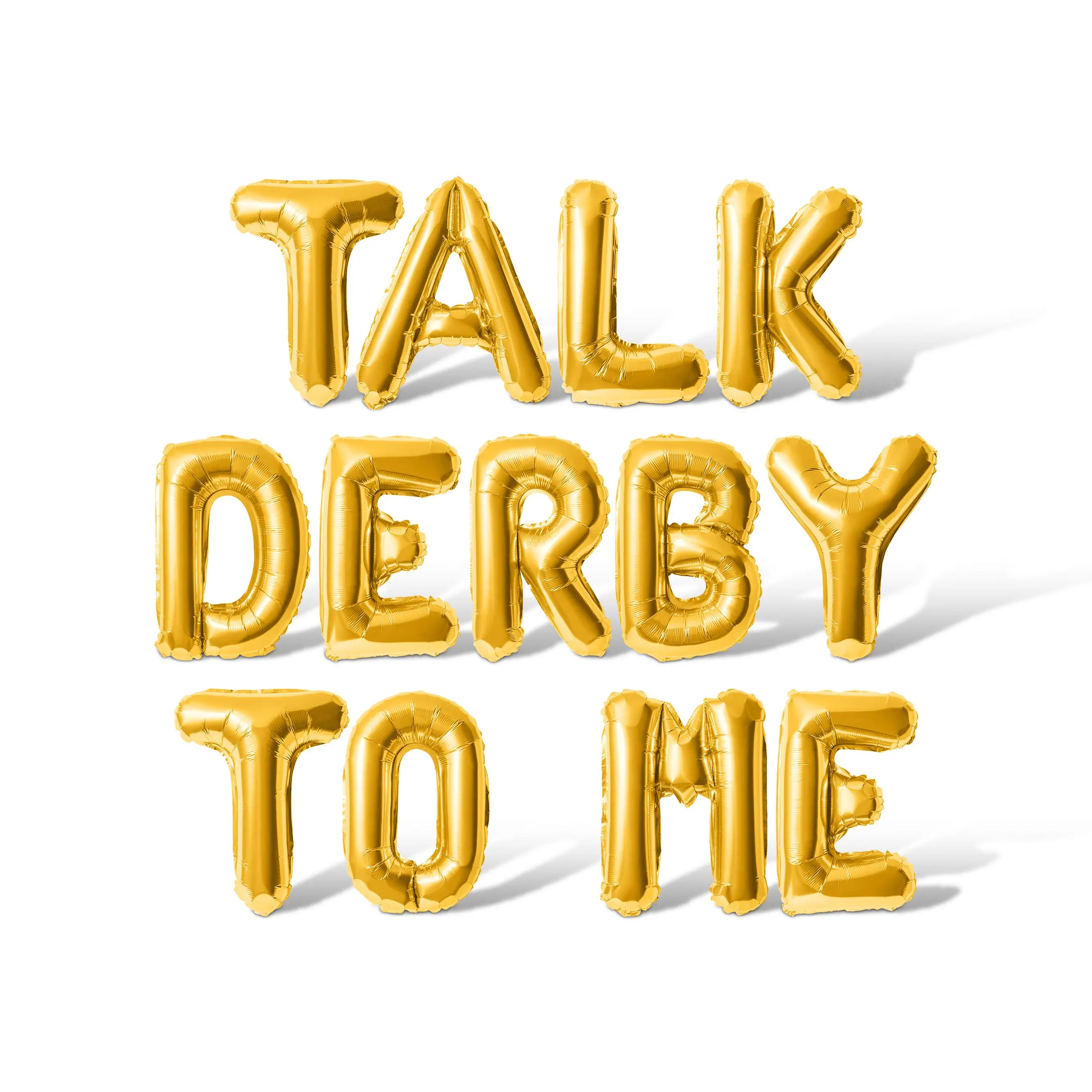 Letter Balloons - TALK DERBY TO ME 16" Inch Alphabet Letters Foil Mylar Balloon Kentucky Derby Day Party Banner