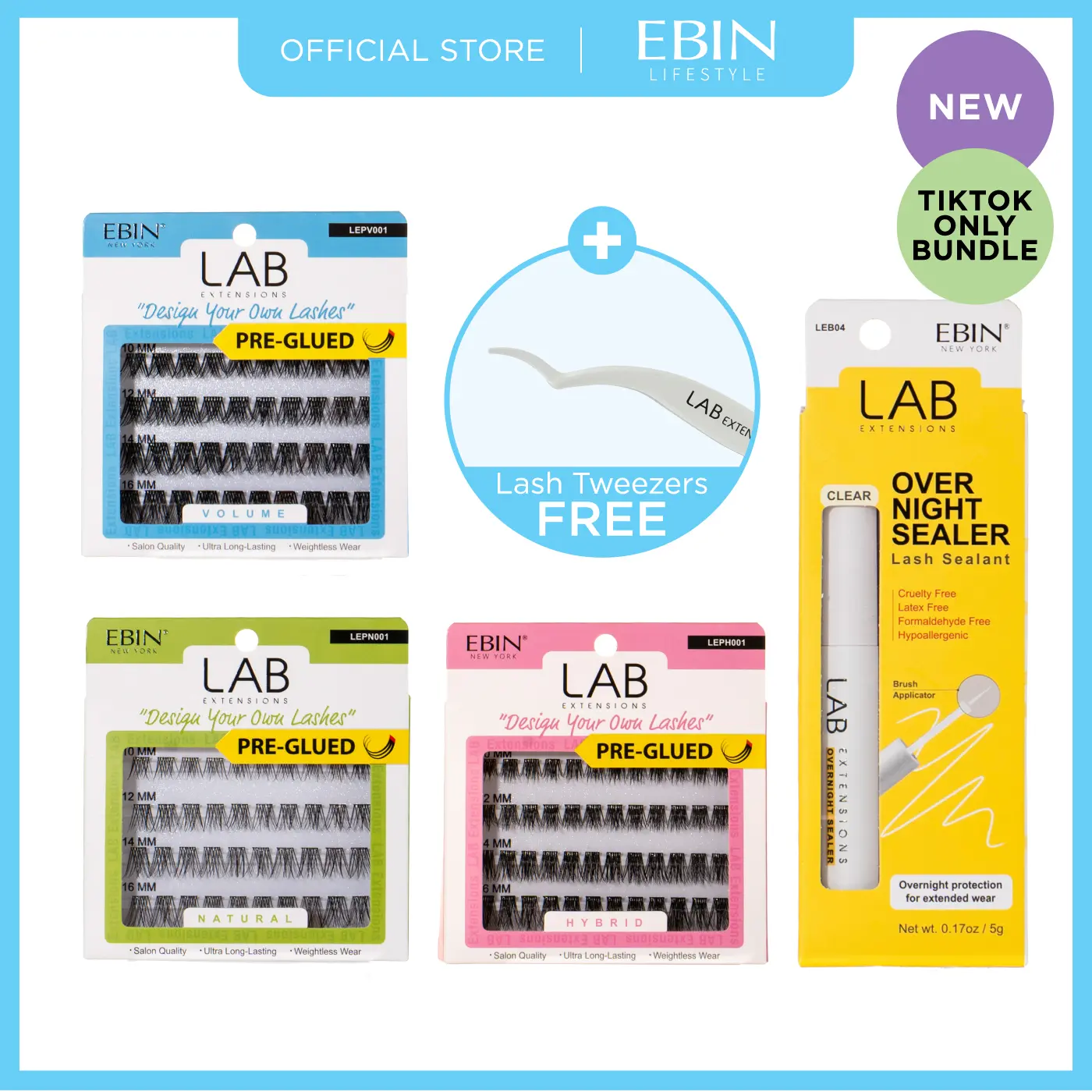 EBIN Preglued Natural Cluster Eyelashes Extensions, Lightweight Fluffy Cosmetic False Lashes, Gentle Soft Wispy Everyday Look, Reusable 10-16mm Individual Lashes, Makeup, False Eyelashes & Adhesives, Lash Extensions