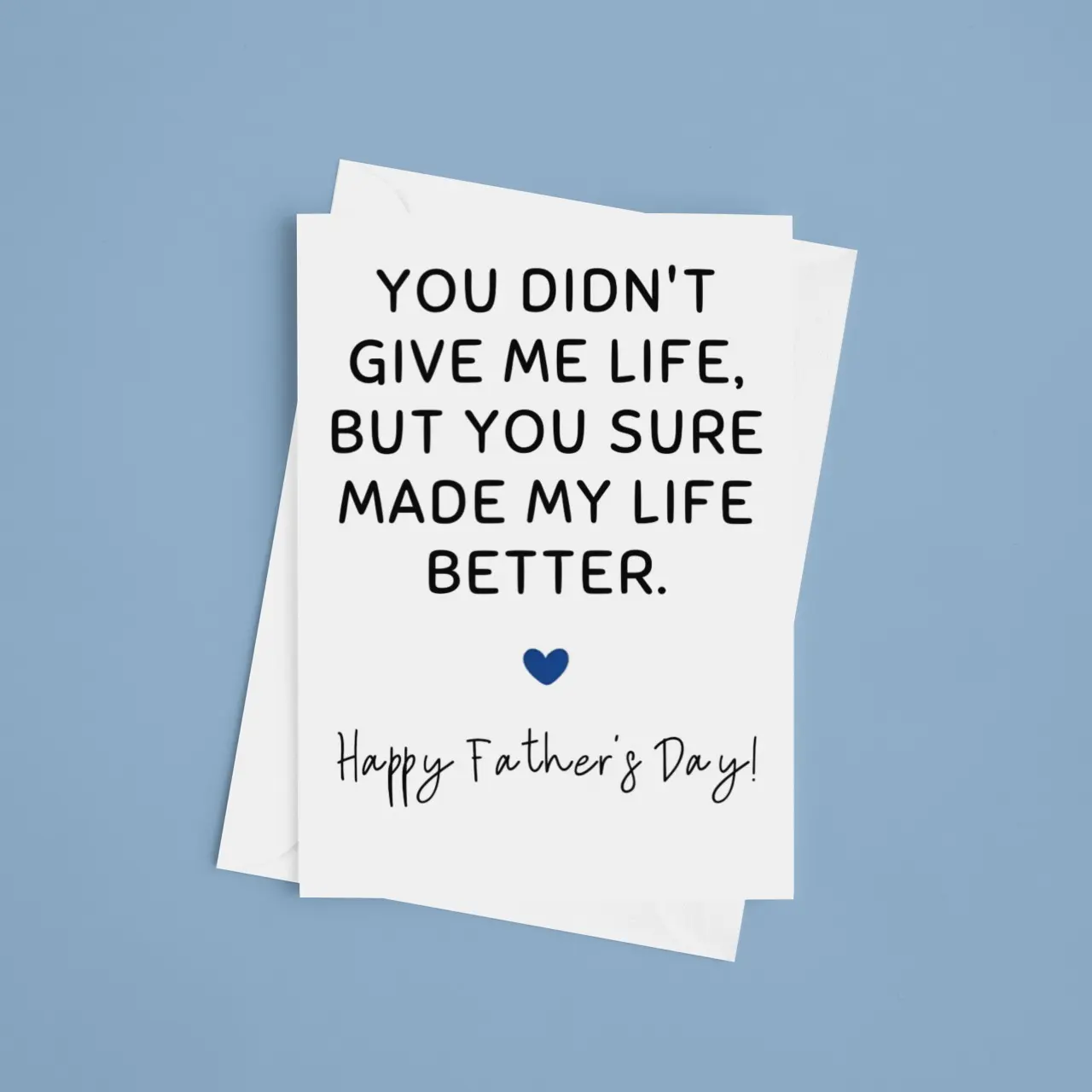Step Dad Father's Day Card – Bonus Dad Appreciation Gift, Emotional Thank You Card for Stepdad, Meaningful Father's Day Greeting Card with Envelope