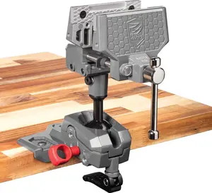 Real Avid Precision Bench Vise W/ Clamping Jaws & Swiveling Body