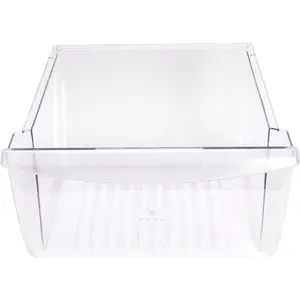 HECASA 240351207 Crisper Pan Drawer (Bottom) Compatible with Frigidaire Refrigerator AP2115971,240351203,240351206,240351209 Freezer Door Shelf Bin Replacement Only (Clear) Plastic (PC)