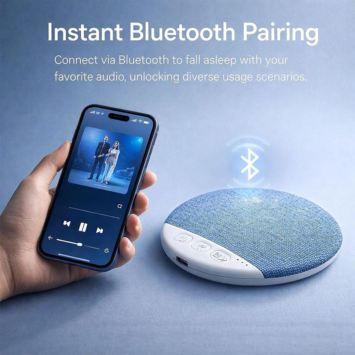 Ultra-thin Bluetooth pillow speaker, Bluetooth, air conduction, white noise sleep aid music and audiobooks.