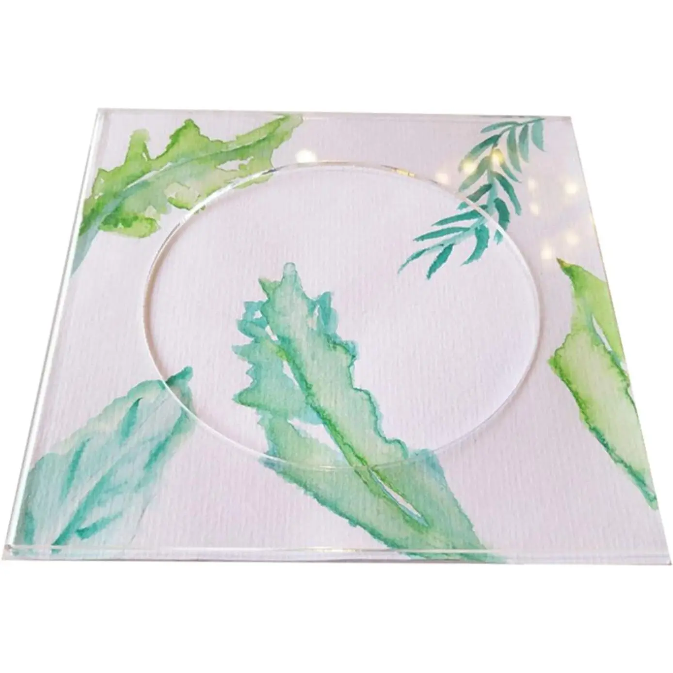 DIY Acrylic Napkin Holder, Square Clear Acrylic Cocktail Coaster,Set of 6 Home and Office Décor
