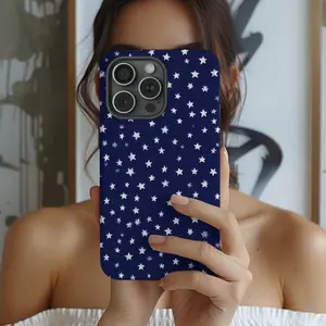 stars phone case custom MagSafe,Personalized Initial case iPhone 17 16 15 14 13 12 Pro Max,Samsung S25 S24 S23,white stars blue phone case