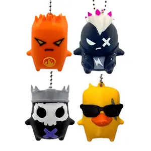 Fort Building Nite Stylish Keychain, Multiple Variation Sprite-Inspired Battle Royale Video Game Accessory, Duck with Sunglasses King Flame Skull Punk Sprite Chapter 7 Season 3, Exquisite Craftsmanship Design Keychain 3D Printed