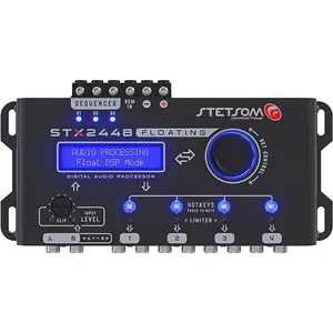 Stetsom STX2448 Floating Professional DSP Digital Signal Processor - Car Audio Mixer, Crossover, Equalizer, 2.4 Remote Sequencer, Adjustable Encoder Button, Float Mode