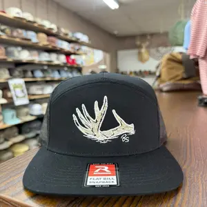 Antler Shed 7 Panel Hat - Black