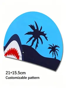 Kids Cartoon Swim Cap, Cute and Fashionable, Comfortable and Non-Pressing, Breathable Swimming Hat, Direct Factory Sale, Paper Card Packaging