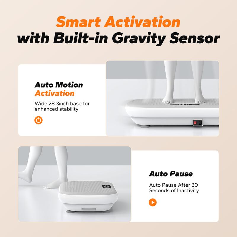 Merach High-Power Vibration Plate Exercise Machine,440lbs Weight Capacity, Bluetooth Remote Control, 4 Workout Modes for Home Gym Fitness Equipment, TikTokShopBlackFriday