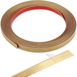 Peel and Stick Wall Trim, Flexible Mirror Edging, Finish Molding for Ceiling Floor Tile Edge Furniture and  Decoration (Matte , 196.8" x 0.4")