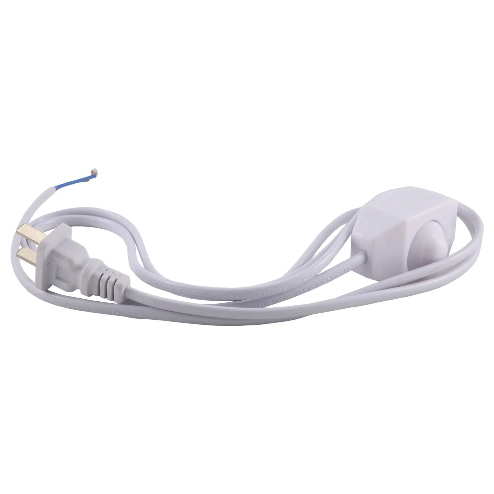 White Lamp Power Cord with Dimmer Switch, AC 250V/110V US Standard Plug, External Switching Mechanism (Motorcycle Handlebars & Grips Accessory for Wall Lights, Floor Lamps)