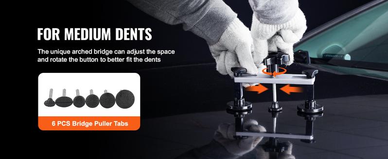 VEVOR Car Body Dent Puller Bridge Lifter Tool Paintless Hail Remover Repair Kit