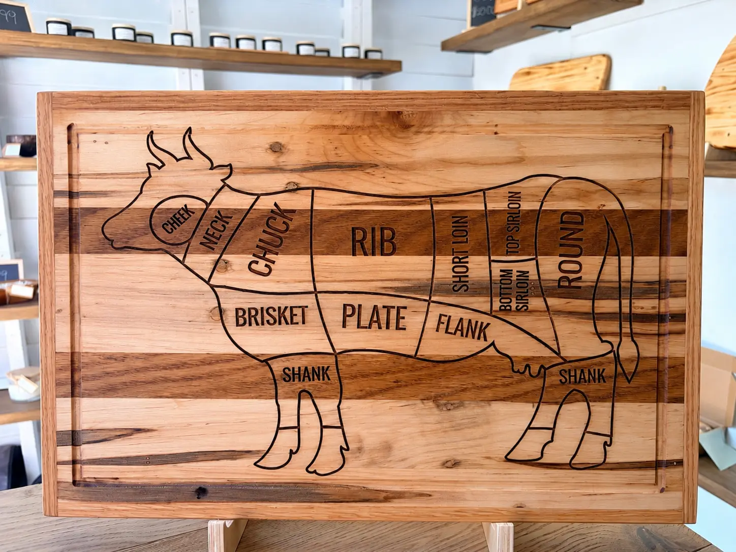 Engraved Cutting Board, Brazilian IPE, American OAK, American PINE