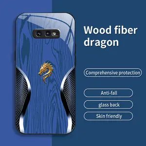 Suitable for [Galaxy S10e] Personality, simple, luxurious, split dragon pattern, creative, business, high-end, drop-proof glass mobile phone case, affordable, drop-proof, anti-fingerprint-888