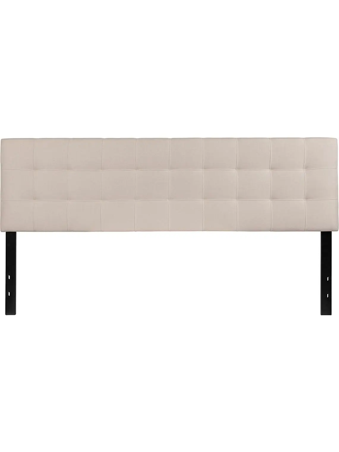 Flash Furniture HG-HB1704-K-B-GG Bedford Tufted Upholstered King Size Headboard, Beige Fabric
