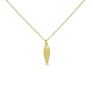 Fish Pendant Necklace | 18K Gold Plated
