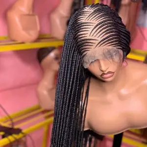 Unique Handmade Braided Cornrows Wigs - Unique Stylish Hair Accessory for Women - Beautiful Design with No Male Attributes