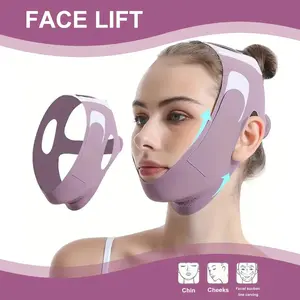 1PCS Summer V Line Face Lifting Strap, Neck Lift Jaw Tightening Exerciser, Face Lift Tape Remover, Jaw Line Sculptor Eliminator, Mask Shaper for Jawline, Chin Strap for Sleeping, Double Chin Reducer for Women, Face Lifting Device
