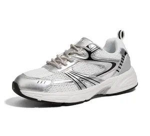 LUCKY STEP Women's Mesh Casual Fashion Sneakers Lace Up Lightweight Runner Shoes Non Slip Breathable Chunky Shoes