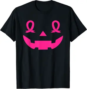 Halloween Pink Awareness Ribbon Breast Cancer Jack-o-lantern T-Shirt - Diegoort Shop 39B0B774B273