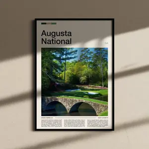Augusta National Golf Course Print, Augusta National Poster, Augusta National Wall Art, Golf Prints, Golf Gifts