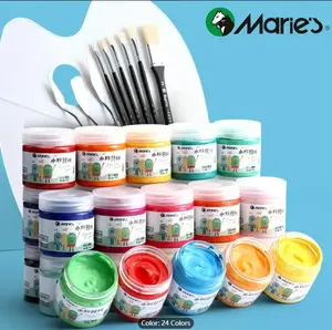 24 Colors Gouache Paint Set,50ml/1.69fl.oz Bottles, Rich Water-Based Pigment Canvas Crafts Wood Painting - Artist Quality - Back-to-School Gift, Diy Art Supplies For Professionals Students Kids Adults!