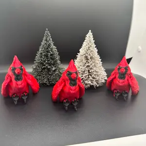 3-D printed articulating cardinal figure decoration Memorial gift