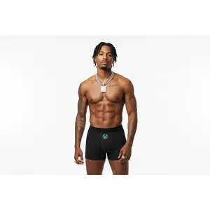 Mens Boxers — Black Boxer Briefs with IAGHY Logo