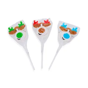 1 3/4" Reindeer-Shaped Peppermint Lollipops - 12 Pc.