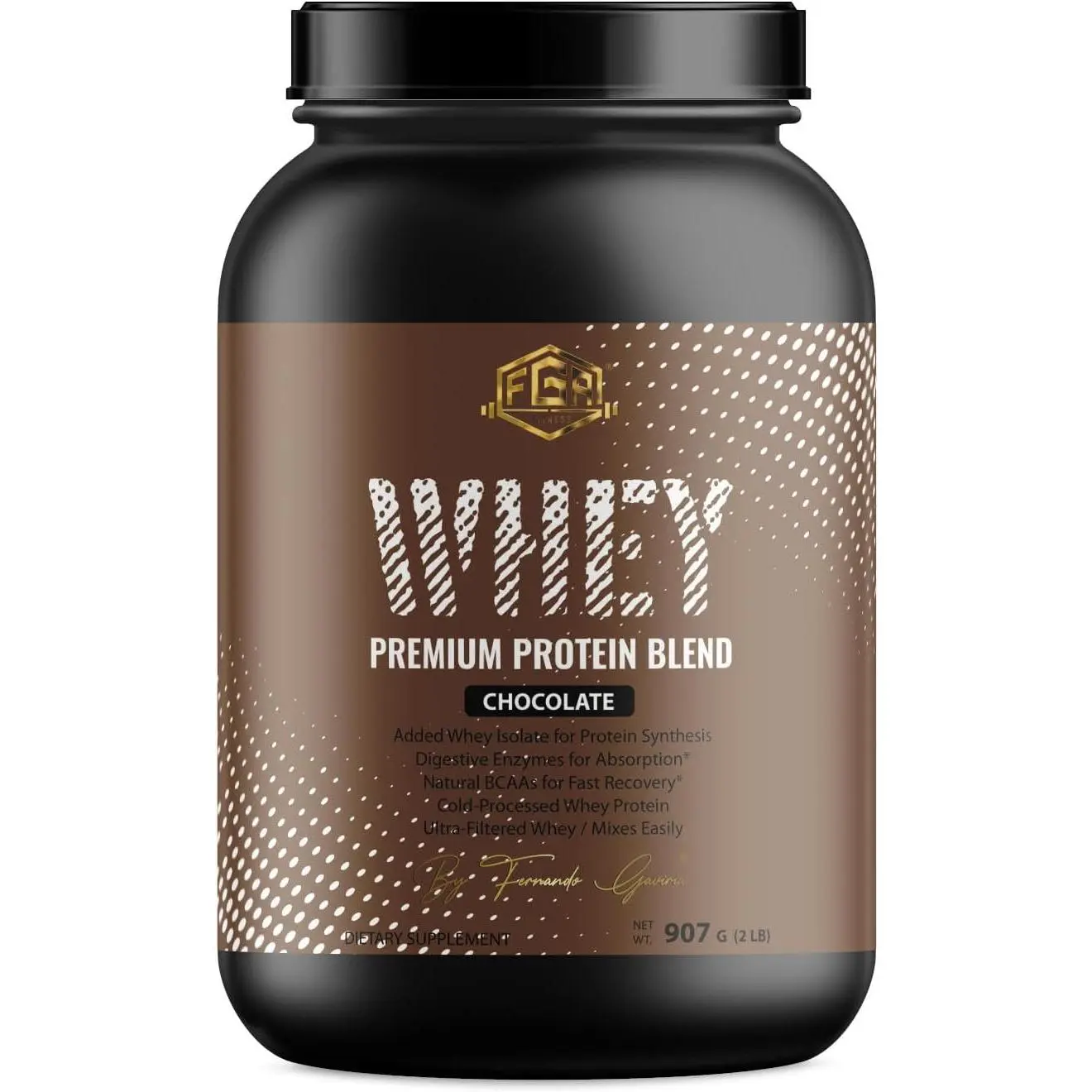 FGAFITNESS Premium Whey Protein Blend - Chocolate Fitness Supplement, High-Content, Lean Formula for Muscle Recovery
