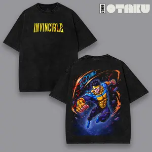 Invincible Mark Grayson Comic Superhero Graphic Vintage Acid Wash Streetwear Tee, Retro 90s Bootleg Inspired Unisex T-Shirt, Heavyweight Hoodie Sweatshirt Tanktop