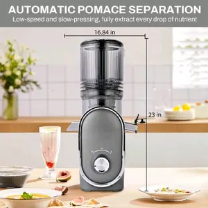 Home Juice Extractor with Large Fruit Capacity No Water Needed Raw & Vegetable Juice Separate Spout Dregs No Residue High Yield Easy Clean