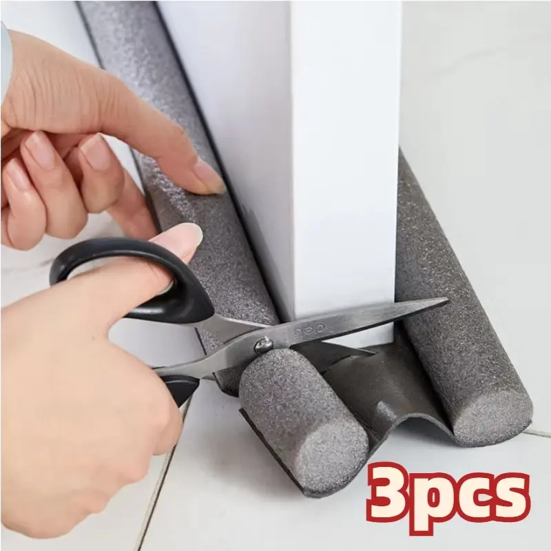 Soundproof Door Seals, Door Bottom Seal Strip, Garage Door Seal Bottom, Windproof & Soundproofing Door Gaps & Bottoms, Foam Material for Doorways, Prevents Drafts & Reduces Noise, Easy Installation for Home & Office Doors, Thickened Seals