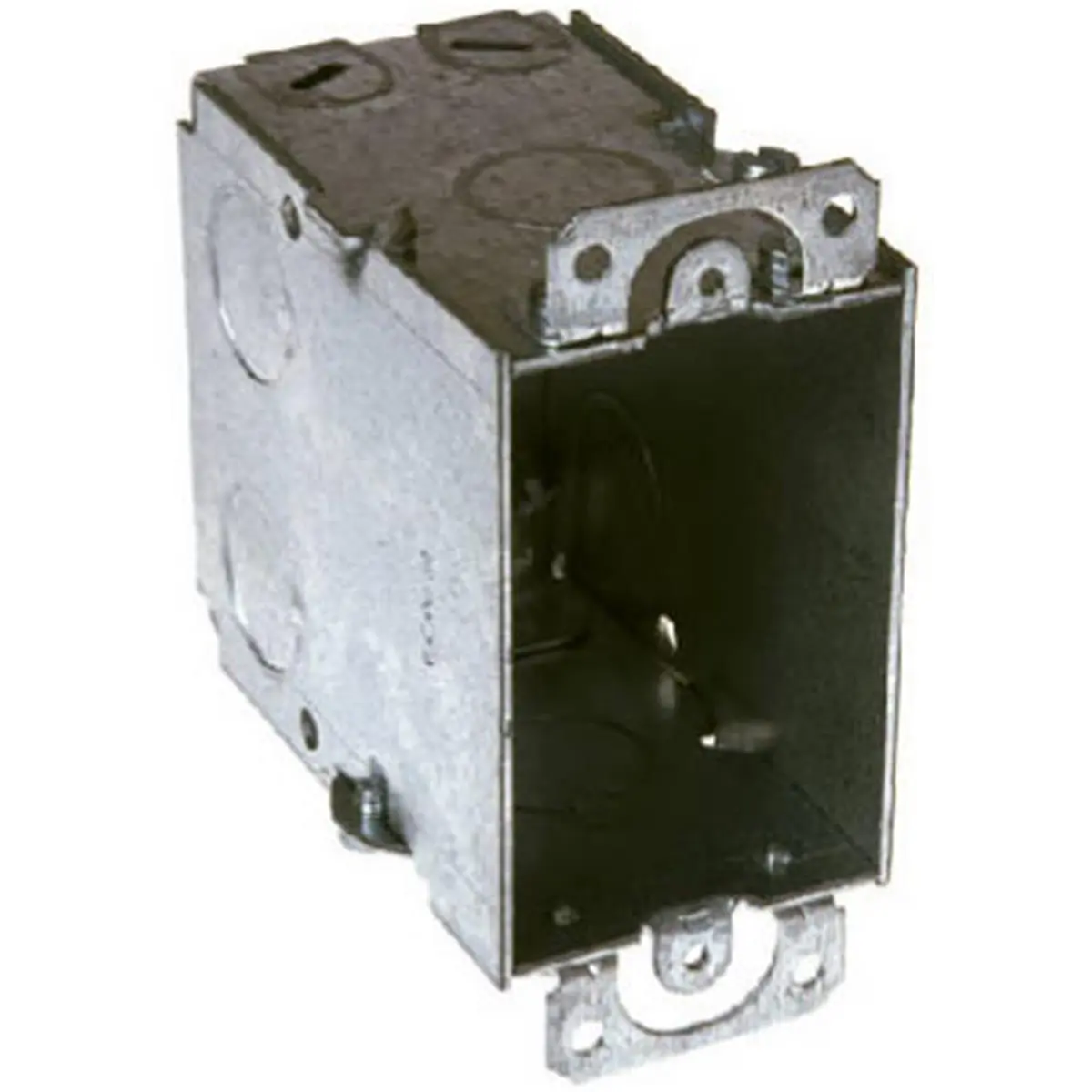Raco 8601 Steel Gangable Switch Box, 3.5-Inch Deep Electrical Box with Plaster Ears and Romex Clamps, 18 cu. in., 7 Knockouts, 0.78 Lbs, 1.8 X 4.3 X 3.5 In