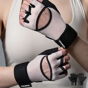 Fitness Half-Finger Gloves, Outdoor Cycling Sports Gloves, Non-Slip, Thickened, Wear-Resistant with Straps, Weightlifting Training Gloves