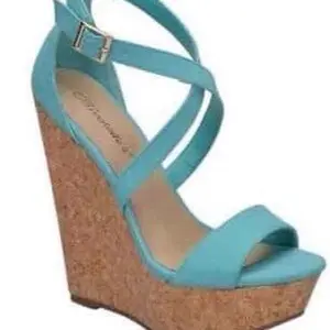 Stylish Women's Aqua Wedge Heels for Footwear - Girl