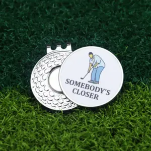 Funny Golf Ball Marker with Magnetic Hat Clip, Humorous Golf Game Accessory for Men & Women, Golf Accessories, Perfect Golfer Gift, 1pc