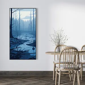 Pictorem C1FC24483TF8CP 24 x 48 in. Dead Lands - Black Framed Canvas Wall Art for Home Decor