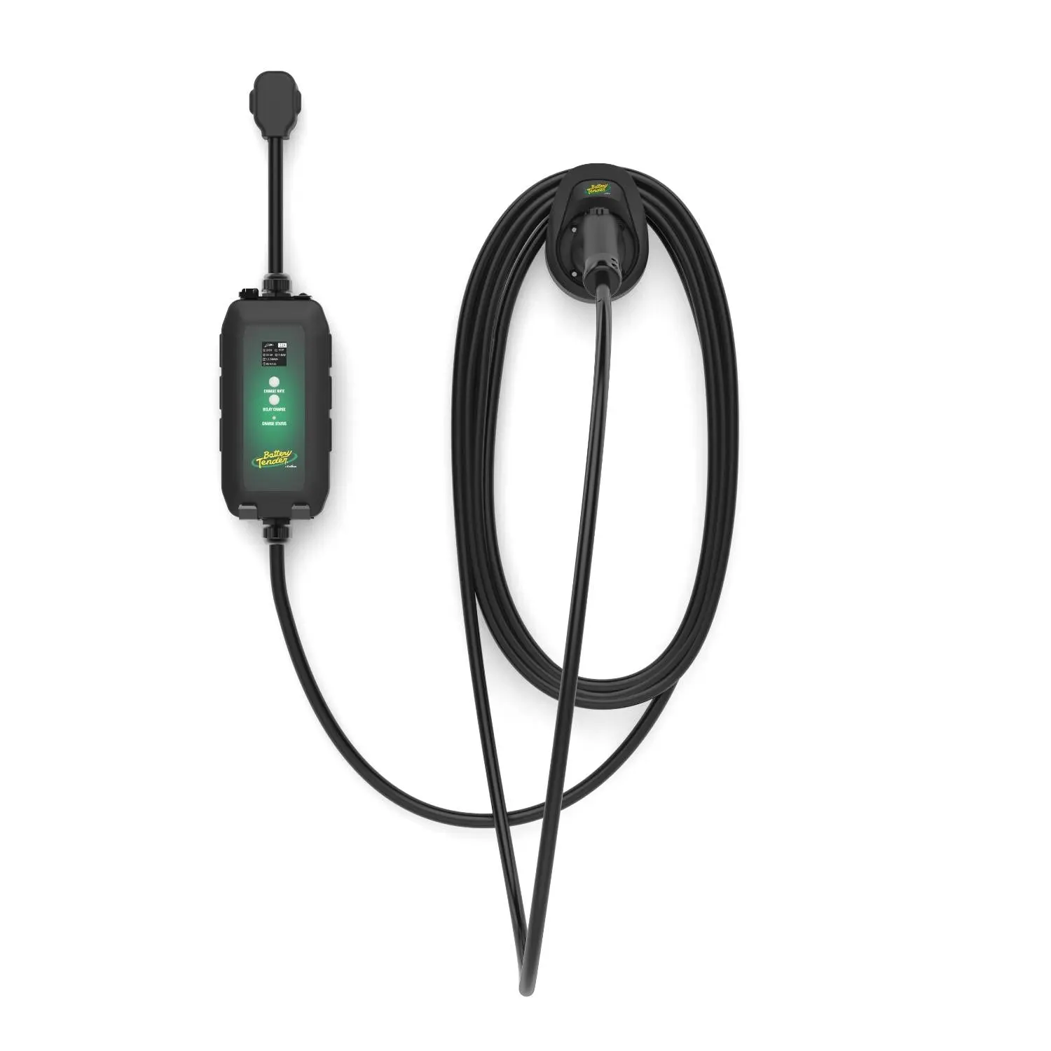 Battery Tender eCharge 16 AMP Level 1 Portable Electric Vehicle Charger with LCD Display & 2kW Rated Power for Home & Travel Use