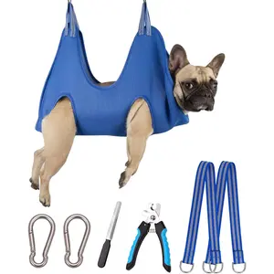 10 in 1 Pet Grooming Hammock Harness with Nail Clippers Trimmer Nail File Dog Grooming Sling for Nail Trimming Clipping