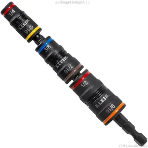 Tools 32933 Impact Driver, SAE 7-in-1 Impact Rated Socket Set, 3 Flip Sockets with 6 Hex Driver Sizes and 1/4-Inch Bit Holder, 5-Inch ShaftASageLiving27LumièreNoire16C33FixEasyHardware