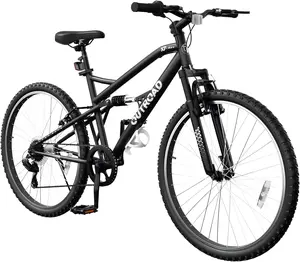 OUTROAD Mountain Bike, 26 inch Outdoor Cycling Bike, 7-Speed/High-Carbon Steel/V Brake MTB Bicycle, Adjustable Ergonomic Seat Bikes for Adult, Men and Women, Multiple Colors