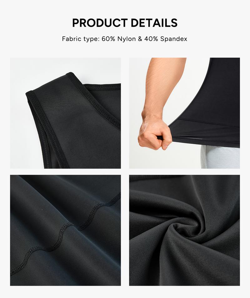 【Nebility】 Men's Basic Compression Shapewear Vest - Menswear Silky Soft Stylish Crew Neck Gymclothing Tanktop , Waist Back and Chest Tightening 【Nebility】 Men's Basic Compression Shapewear Vest - Menswear Silky Soft Stylish Crew Neck Gymclothing Tanktop , Waist Back and Chest Tightening