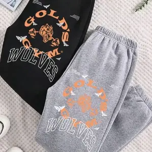 Gold's Gym Wolves Sweatpants - Gym Graphic Design Pants Comfortable Stylish Fit For Gym Enthusiasts 6 T