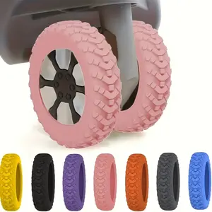 16pcs Silicone Luggage Wheel Covers, Noise Reduction & Shock Absorption Suitcase Caster Protectors, Durable Travel Accessories for Office Chairs & Rolling Bags Luggage for Travel Caster